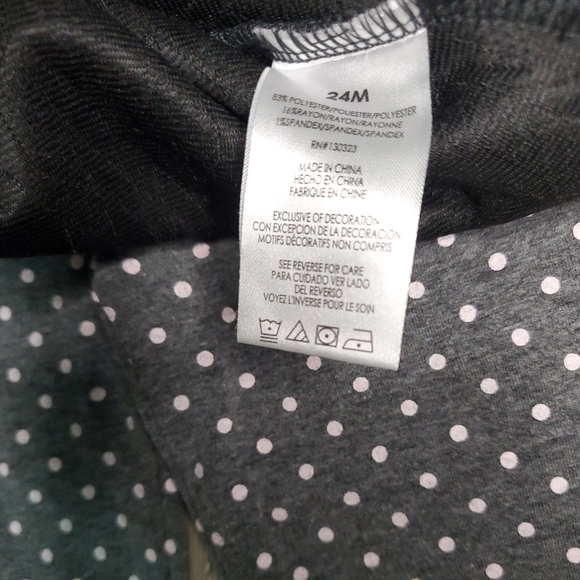 Calvin Klein baby's 2 pc. charcoal gray moto jacket, leggings set Sz. 18-24 mo - Picture 10 of 12